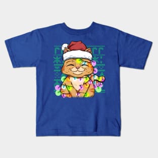 kitty fun christmas Kids T-Shirt